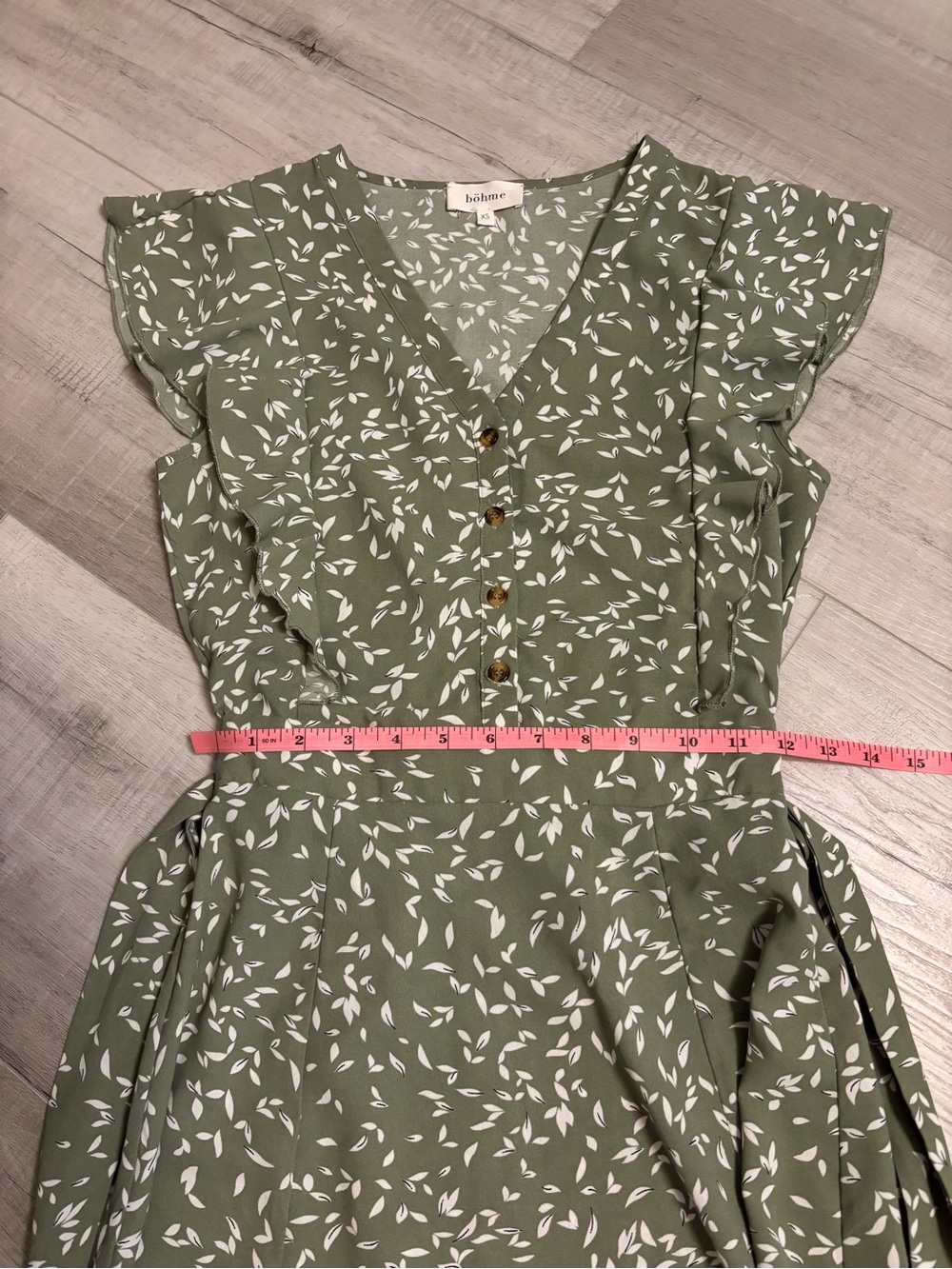 bohme Sage Green Floral Maxi Dress – XS - Picture 10 of 12